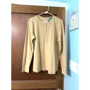 Beige L.L. Bean Pullover Blouse Size XL NWT